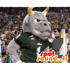 Mascotte de buffle gris, à l'air féroce - MASFR22144 - Mascottes Animales
