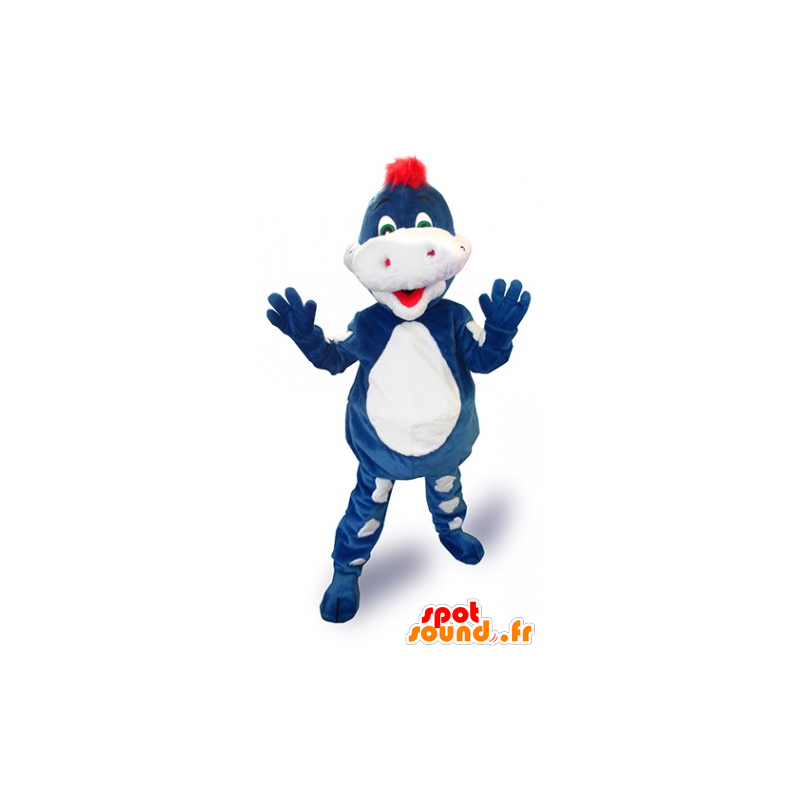 Fantasia de mascote de dragão azul Danone - Mascote Gervais - Mascote dragão - MASFR22149 - SpotSound.fr