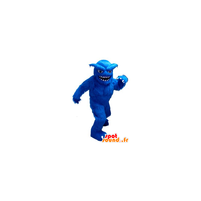 Mascot yeti azul, todo peludo com grandes dentes - MASFR22153 - animais extintos mascotes