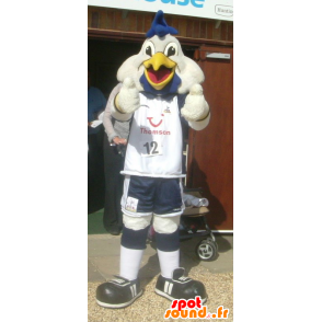 Mascot pájaro blanco, pato, en ropa deportiva - MASFR22157 - Mascota de los patos