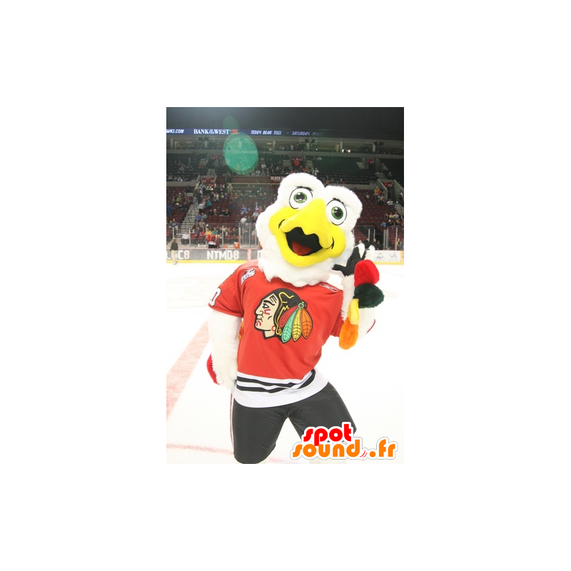 Maskot bílého orla, supa, ve sportovní oblečení - MASFR22166 - maskot ptáci Maskot bílého orla, supa, ve sportovní oblečení - MASFR22166 - maskot ptáci