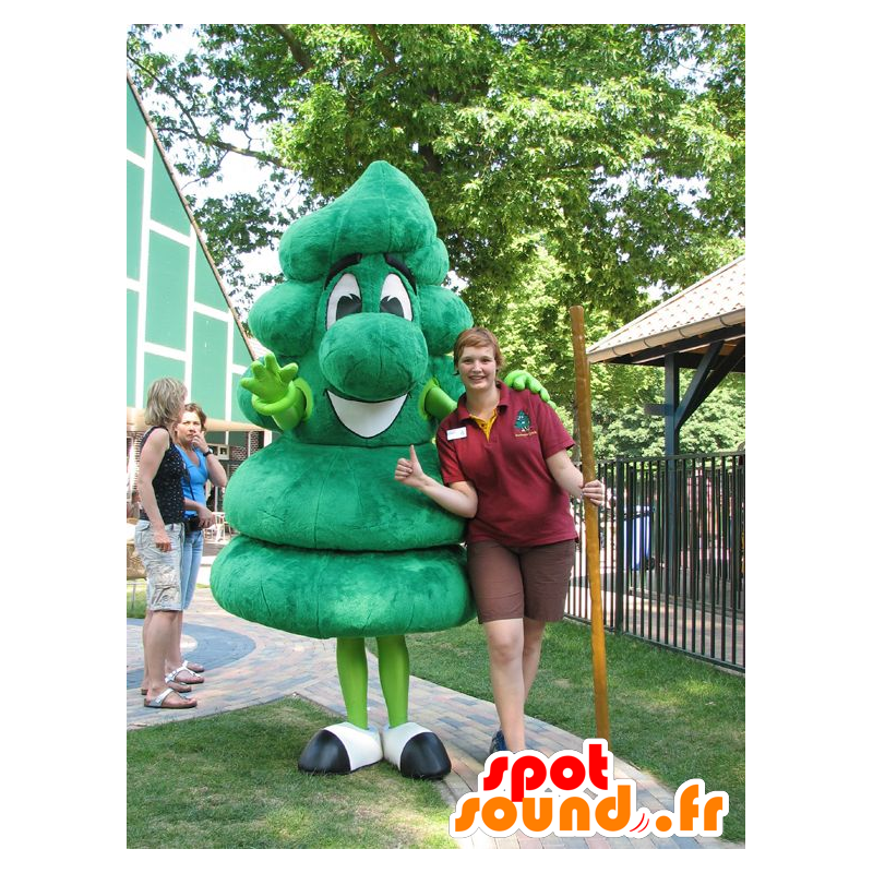 Vihreä puu maskotti, vihreä mies, jättiläinen - MASFR22174 - Mascottes non-classées