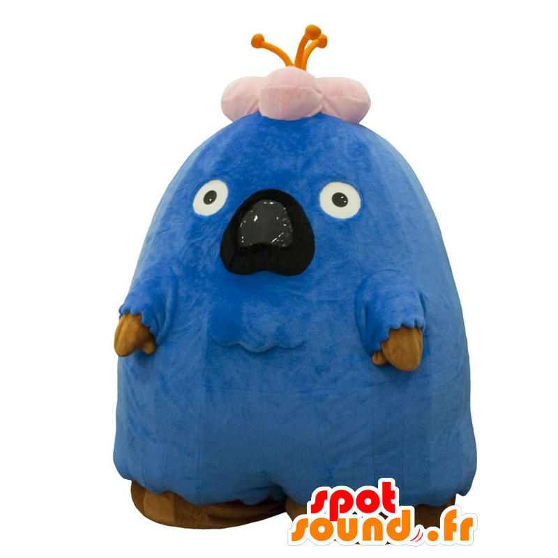 Maskot stor blå och rosa man, flan, monster - Oklassificerade maskotar - MASFR22179 - SpotSound.fr