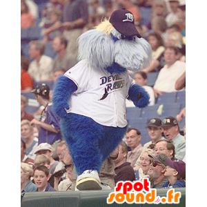 Blue monster mascot, hairy all - MASFR22193 - Monsters mascots