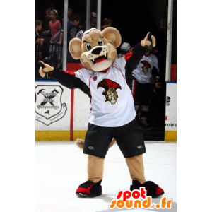 Mascot brown bear in sportswear - MASFR22195 - Bear mascot