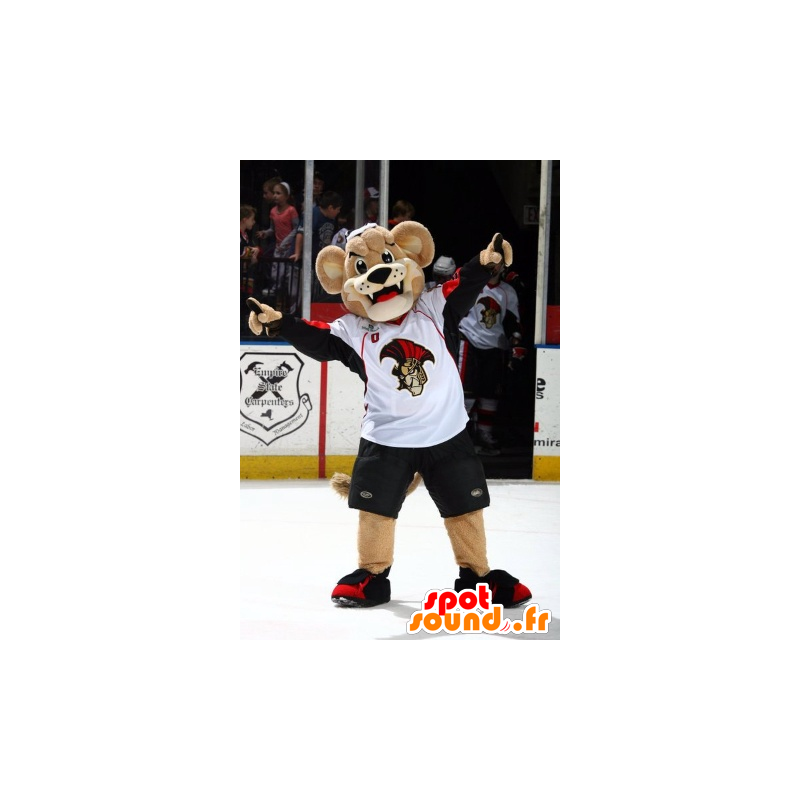 Mascot brown bear in sportswear - MASFR22195 - Bear mascot