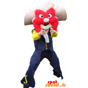 Sheriff mascotte snor, een hoed en rood haar - MASFR22199 - Human Mascottes