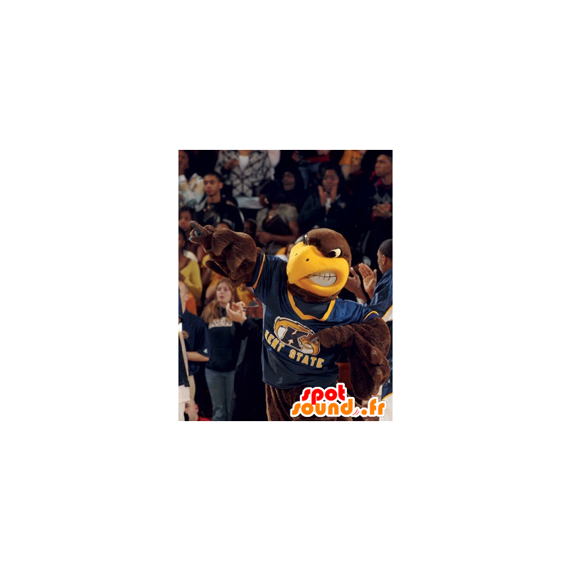 Mascot braun und gelb eagle heftig zu schauen - MASFR22201 - Maskottchen der Vögel