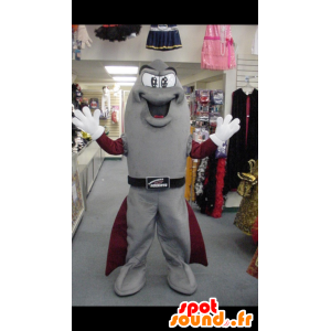 Mascot grå og rød rakett stolt - MASFR22214 - Maskoter gjenstander