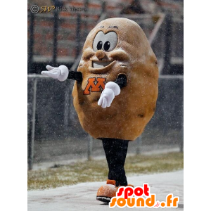 Apple mascot brown earth, giant - MASFR22215 - Mascot of vegetables
