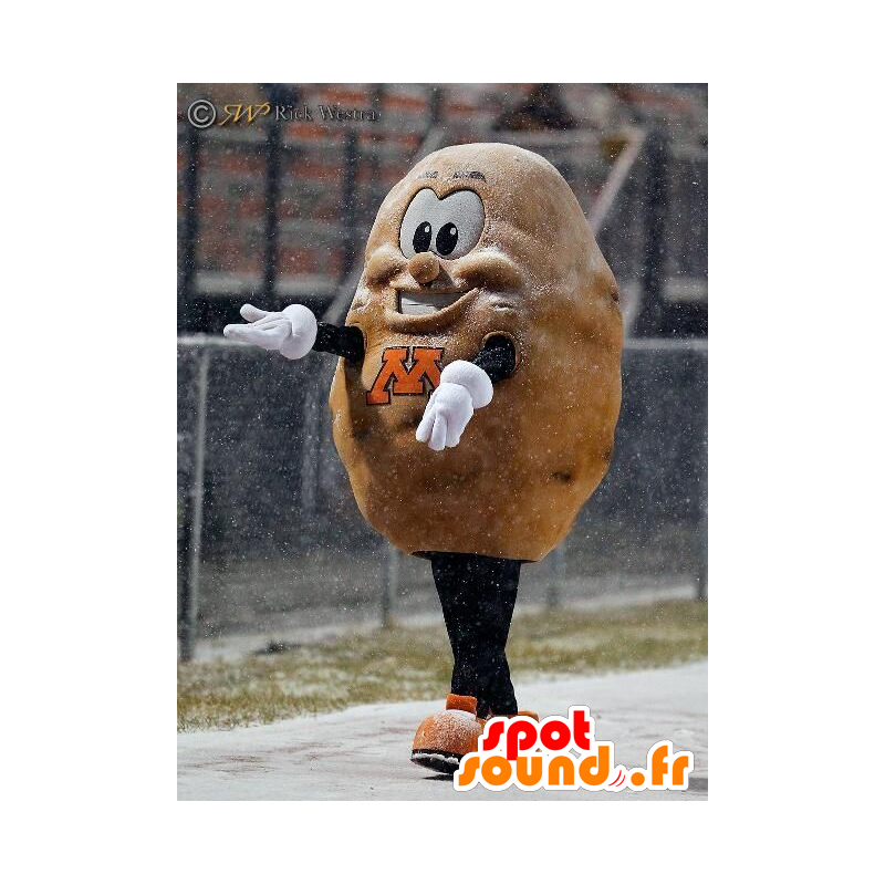 Apple mascot brown earth, giant - MASFR22215 - Mascot of vegetables