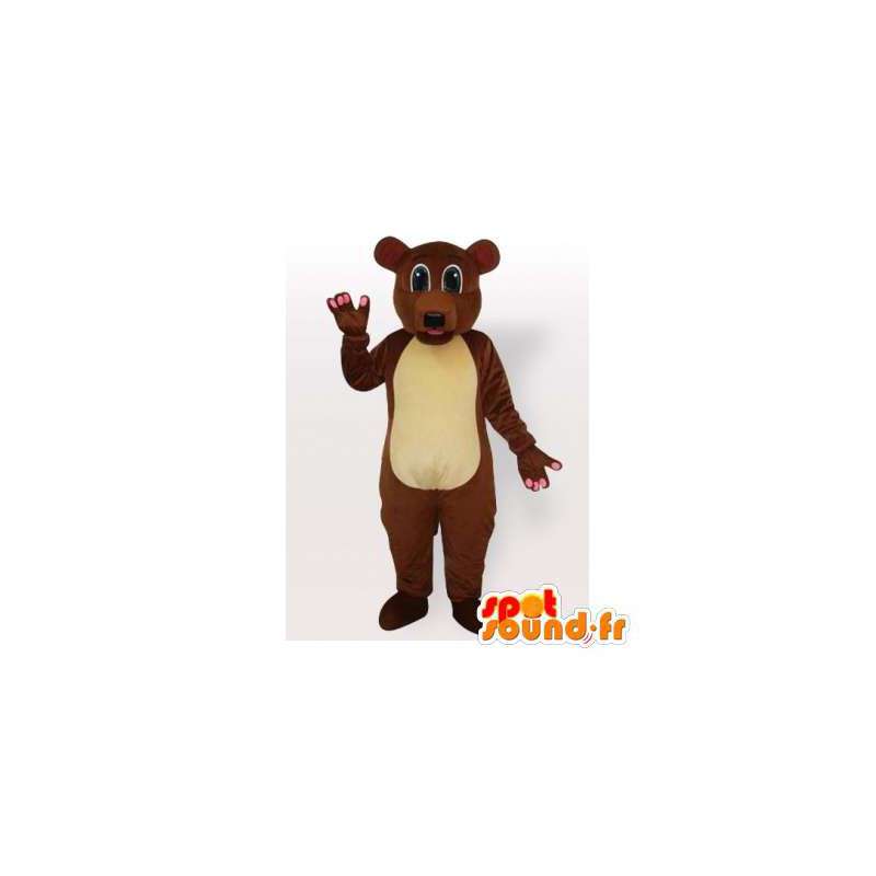 Brun bjørnemaskot, der kan tilpasses - Spotsound maskot kostume
