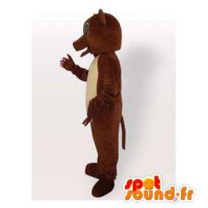 Brown mascotte orso, personalizzabile - MASFR006496 - Mascotte orso
