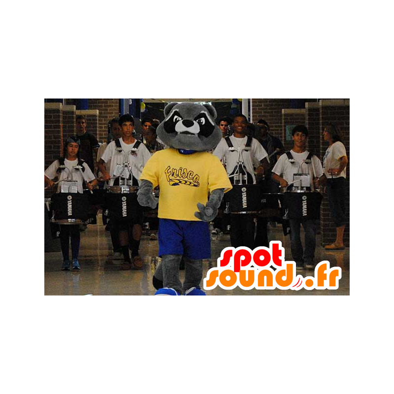Mascotte bear, raccoon tricolor - MASFR22263 - Bear mascot