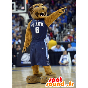 Mascotte della tigre marrone, sguardo feroce- - MASFR22268 - Mascotte tigre