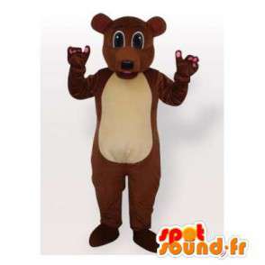 Mascotte d'ours marron, personnalisable - MASFR006496 - Mascotte d'ours