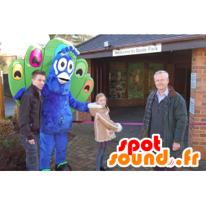 Páv maskot, modré a zelené obří - MASFR22272 - maskot ptáci