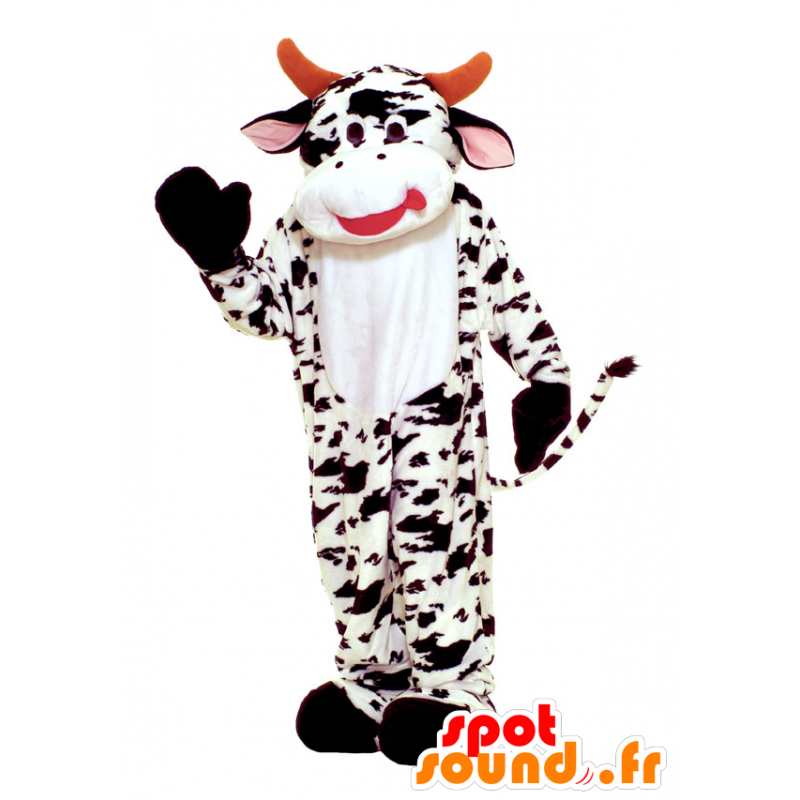 Mascot zwart gevlekte witte koe - MASFR22277 - koe Mascottes