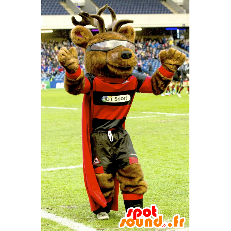 Mascot elg, villrein, reinsdyr, med en cape - MASFR22280 - Forest Animals Mascot elg, villrein, reinsdyr, med en cape - MASFR22280 - Forest Animals