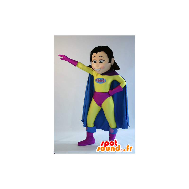 Vrouwelijke mascotte, superhero, superwoman - MASFR22290 - superheld mascotte