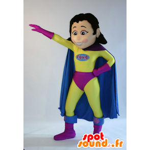 Kvinnelig maskot, superhelt, superwoman - MASFR22290 - superhelt maskot