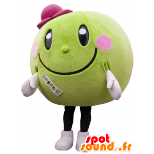 Maskotka i okrągły zielony melon, arbuz - MASFR22298 - owoce Mascot