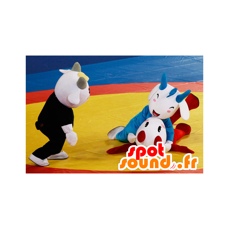 3 mascots of goats, cattle - MASFR22303 - Goats and goat mascots 3 mascots of goats, cattle - MASFR22303 - Goats and goat mascots