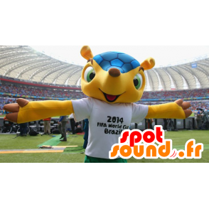 Mascotte de Fuleco, célèbre tatou de la coupe du monde 2014 - MASFR22310 - Mascottes Personnages célèbres