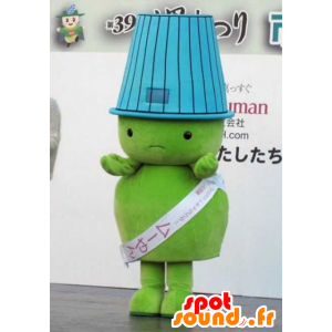 Mascotte großen grünen Kerl mit einem Lampenschirm auf dem Kopf - MASFR22311 - Maskottchen nicht klassifizierte