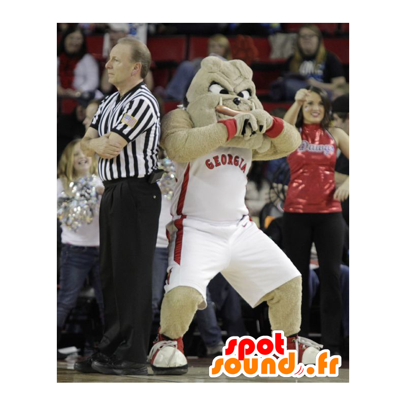MASCOT béžová buldok sportovní - MASFR22322 - sportovní maskot MASCOT béžová buldok sportovní - MASFR22322 - sportovní maskot