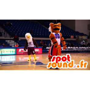Maskot hnědé a bílé orlice, velmi realistický - MASFR22331 - maskot ptáci