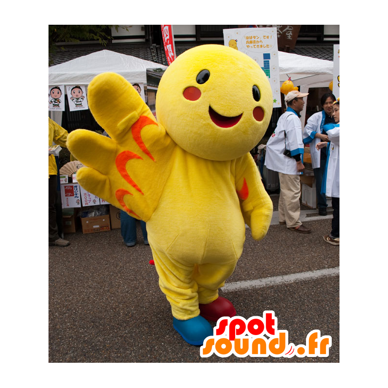 Giallo ragazzo mascotte, uccello gigante - MASFR22348 - Mascotte degli uccelli