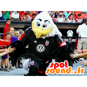 White and yellow mascot eagle in sportswear - MASFR22350 - Mascot of birds