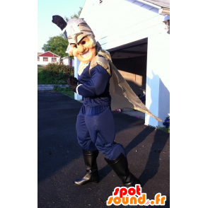 Superheld-Maskottchen, ein Ritter mit Helm - MASFR22371 - Maskottchen der Ritter