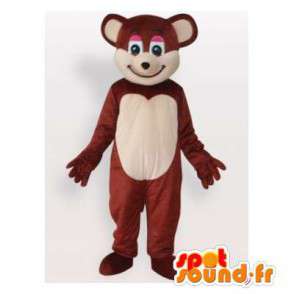 Mascot mouse brown and white. Mouse costume - MASFR006500 - Mouse mascot