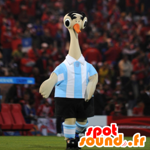 MASCOT béžová pštrosa ve sportovní - MASFR22383 - sportovní maskot