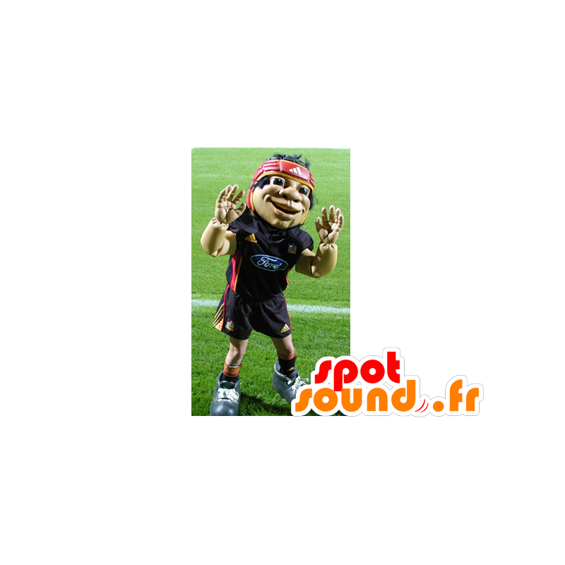 Maskot sportsmand, rugbyspiller - Spotsound maskot kostume