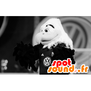 White and yellow mascot eagle in sportswear - MASFR22394 - Mascot of birds