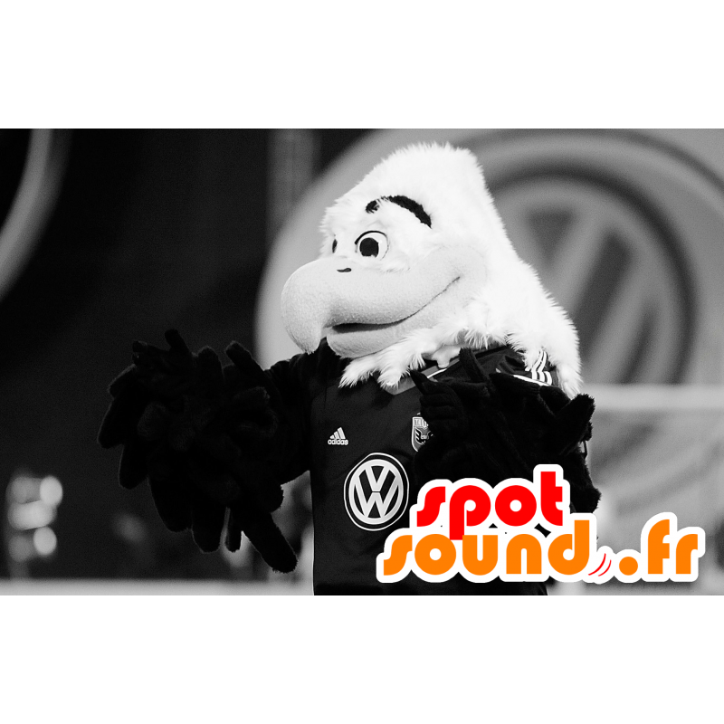 Mascotte d'aigle blanc et jaune, en tenue de sport - MASFR22394 - Mascotte d'oiseaux Mascotte d'aigle blanc et jaune, en tenue de sport - MASFR22394 - Mascotte d'oiseaux
