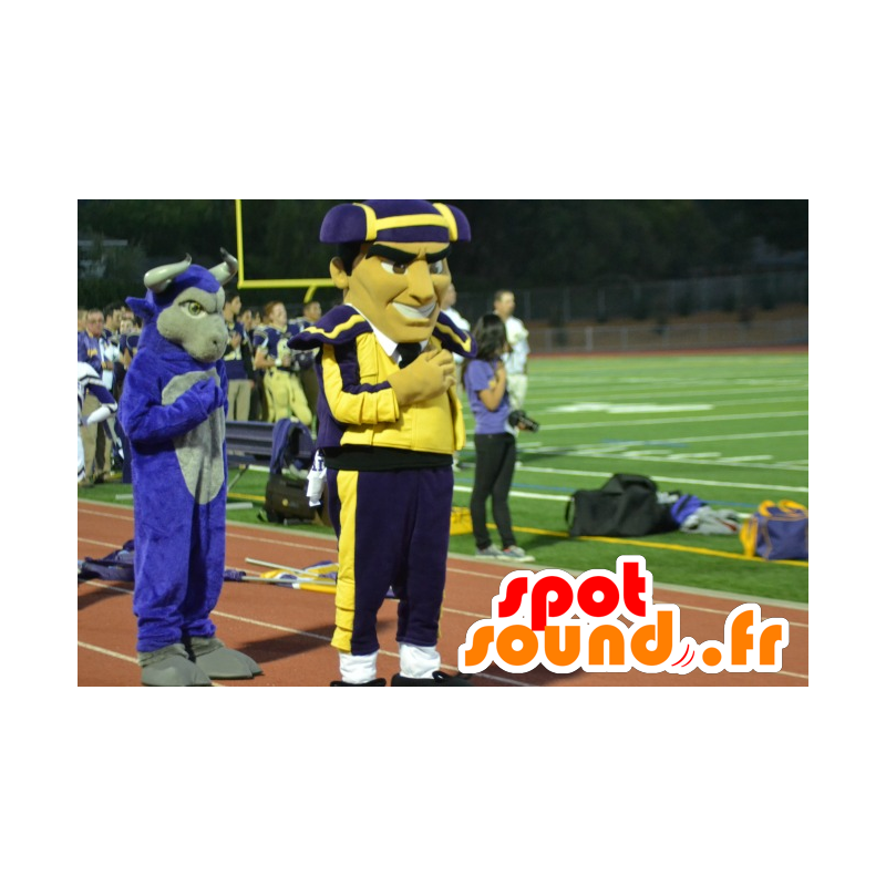 Mascot bullfighter, bullfighter dressed yellow and blue - MASFR22395 - Animal mascots Mascot bullfighter, bullfighter dressed yellow and blue - MASFR22395 - Animal mascots