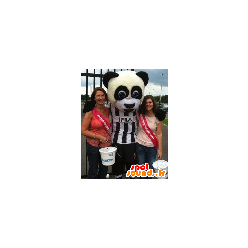Μασκότ μαύρο και άσπρο panda σε αθλητικά - MASFR22396 - pandas μασκότ Μασκότ μαύρο και άσπρο panda σε αθλητικά - MASFR22396 - pandas μασκότ