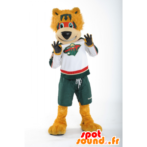 Oranžové medvěd maskot v sportswear - MASFR22398 - Bear Mascot