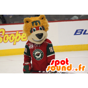 Oranssi karhu maskotti urheiluvaatteita - MASFR22398 - Bear Mascot