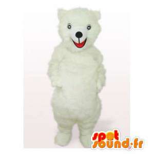Μασκότ λευκό αρκουδάκι - MASFR006502 - Αρκούδα μασκότ