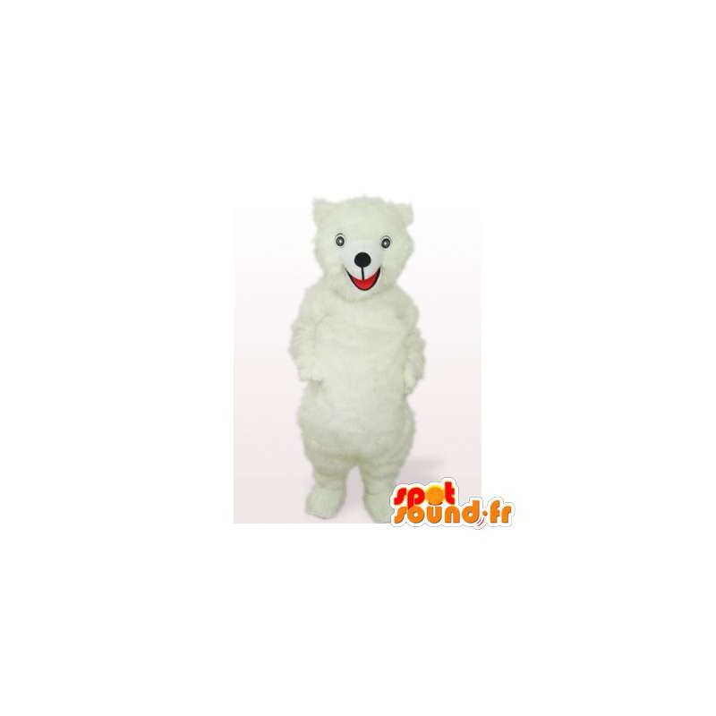 Maskotti valkoinen nalle - MASFR006502 - Bear Mascot