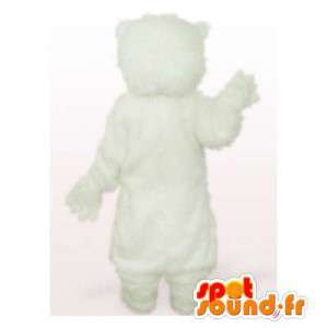 Mascot witte teddybeer - MASFR006502 - Bear Mascot