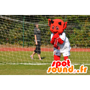 Maskot rød djevel, imp i sportsklær - MASFR22422 - sport maskot