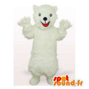 Mascot hvit bamse - MASFR006502 - bjørn Mascot
