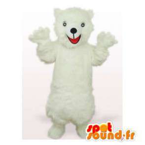 Μασκότ λευκό αρκουδάκι - MASFR006502 - Αρκούδα μασκότ