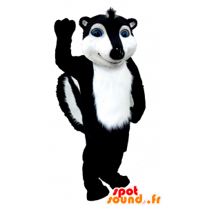 Maskot black and white skunk, modré oči - MASFR22432 - lesní zvířata